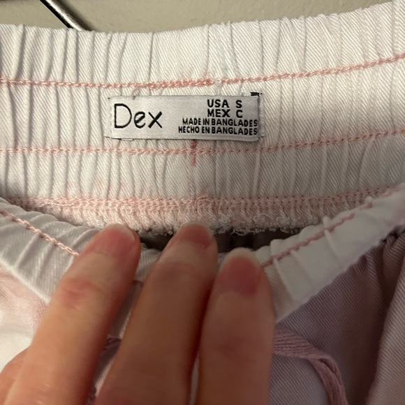 Dex Black Tape Linen Jogger Pants Pink Blue Cloud with custom black $80 - Picture 7 of 10